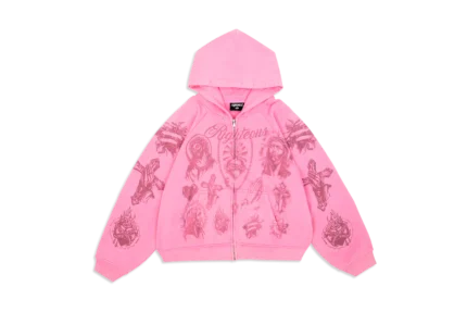 Werighteous Tatted Believer Zip Up (Pink)