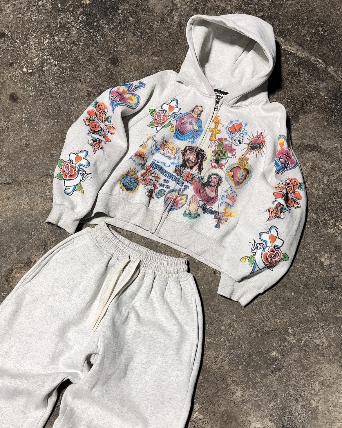 We Are Righteous Risen King Zip Up White We Are Righteous Risen King Zip Up White