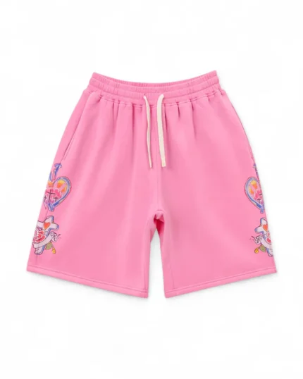 We Are Righteous Pink Risen King Cotton Shorts