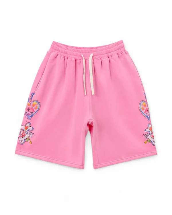 We Are Righteous Pink Risen King Cotton Shorts We Are Righteous Pink Risen King Cotton Shorts