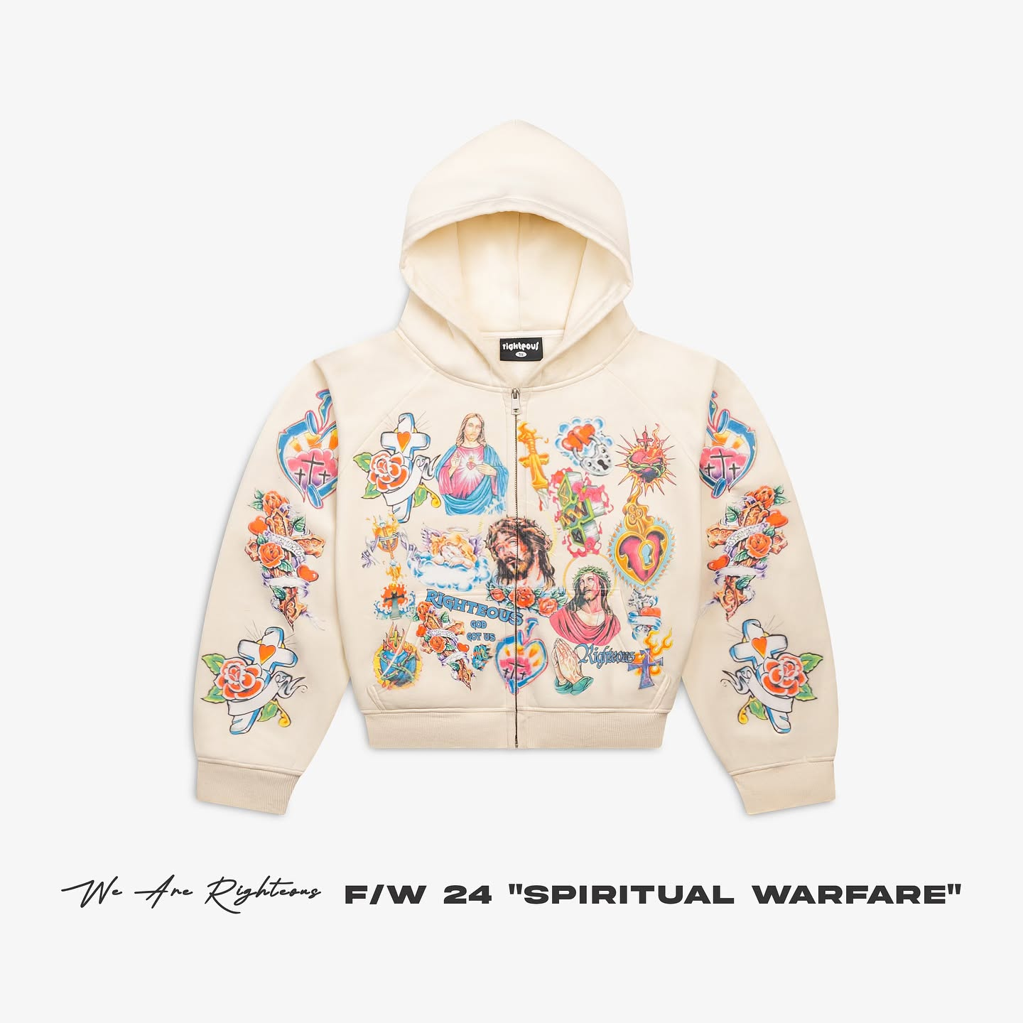 We Are Righteous Sacrifice thermal Zip Up We Are Righteous Sacrifice thermal Zip Up