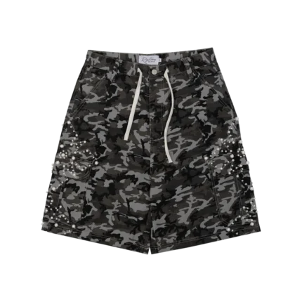 We Are Righteous Camo Pearl Cargo Shorts (Black)